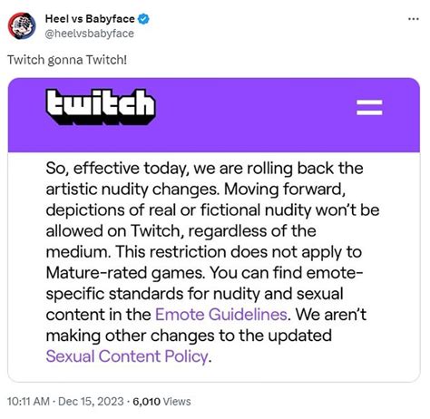 Twitch to allow artistic nudity after streamer。